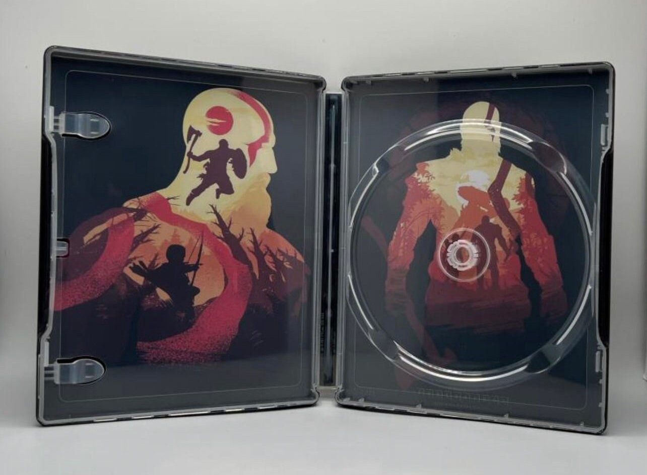 God of War Ragnarok V2 Custom made Steelbook Case only for (Sony PlayStation 5, Sony PlayStation 4) New