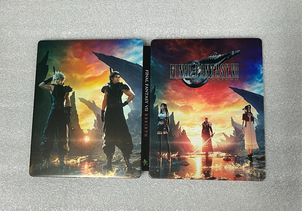 Final Fantasy VII Rebirth Custom made Steelbook Case only for (Sony PlayStation 5, Sony PlayStation 4, Xbox) New