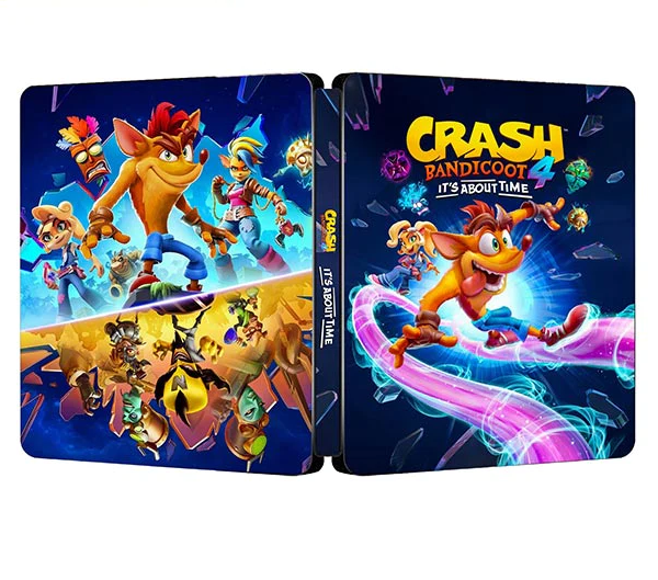 Crash Bandicoot 4 It's About Time Custom Made Steelbook Case For (Sony PlayStation 5, Sony PlayStation 4, Xbox) New