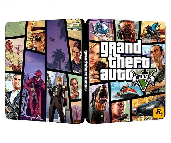 Grand Theft Auto V Custom made Steelbook Case only for (Sony PlayStation 5, Sony PlayStation 4, Xbox) New