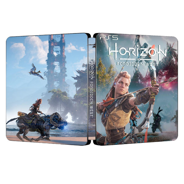 Horizon Forbidden West Custom made Steelbook Case only for (Sony PlayStation 5, Sony PlayStation 4) New