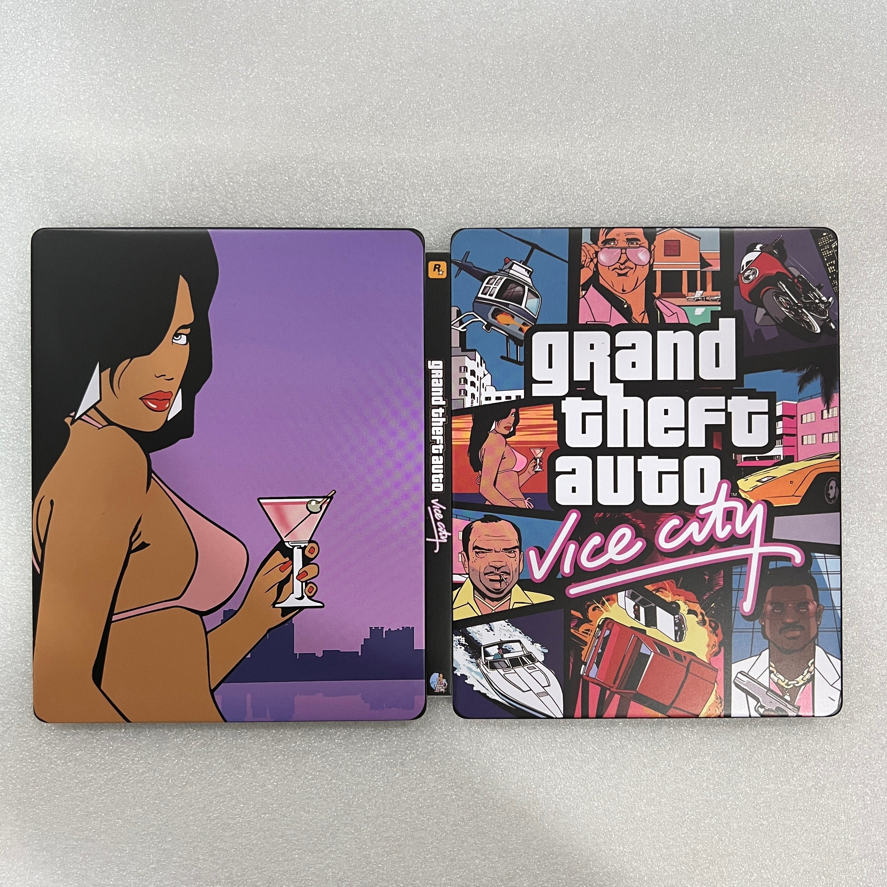 Grand Theft Auto Vice City Custom made Steelbook Case only for (Sony PlayStation 5, Sony PlayStation 4, Xbox) New