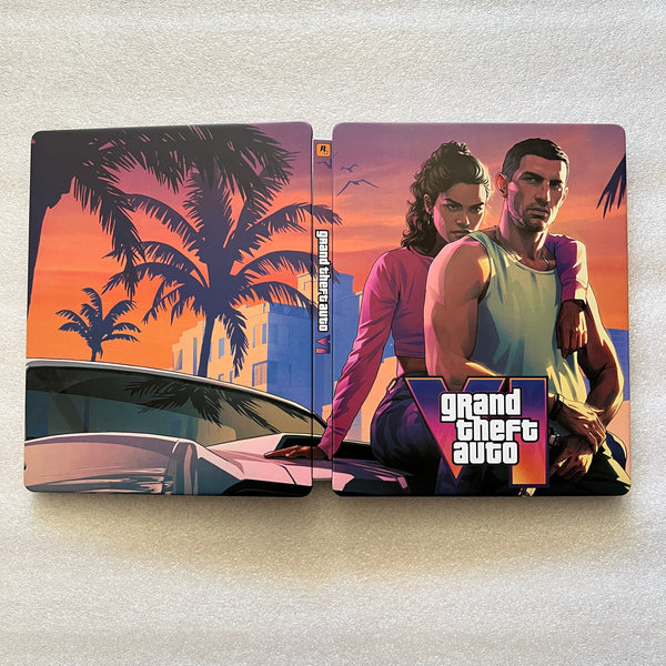 Grand Theft Auto VI Custom made Steelbook Case only for (Sony PlayStation 5, Sony PlayStation 4, Xbox) New