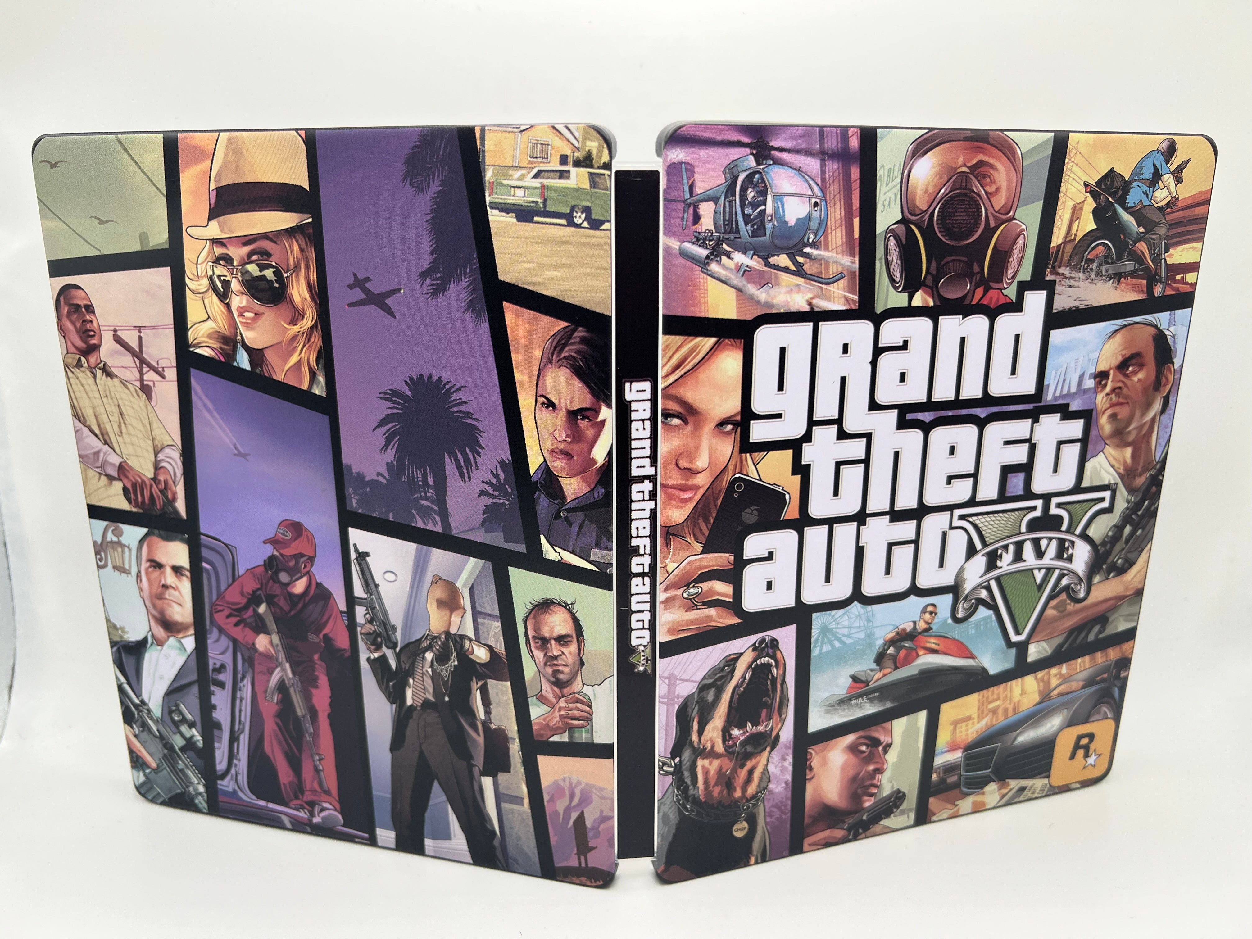 Grand Theft Auto V Custom made Steelbook Case only for (Sony PlayStation 5, Sony PlayStation 4, Xbox) New