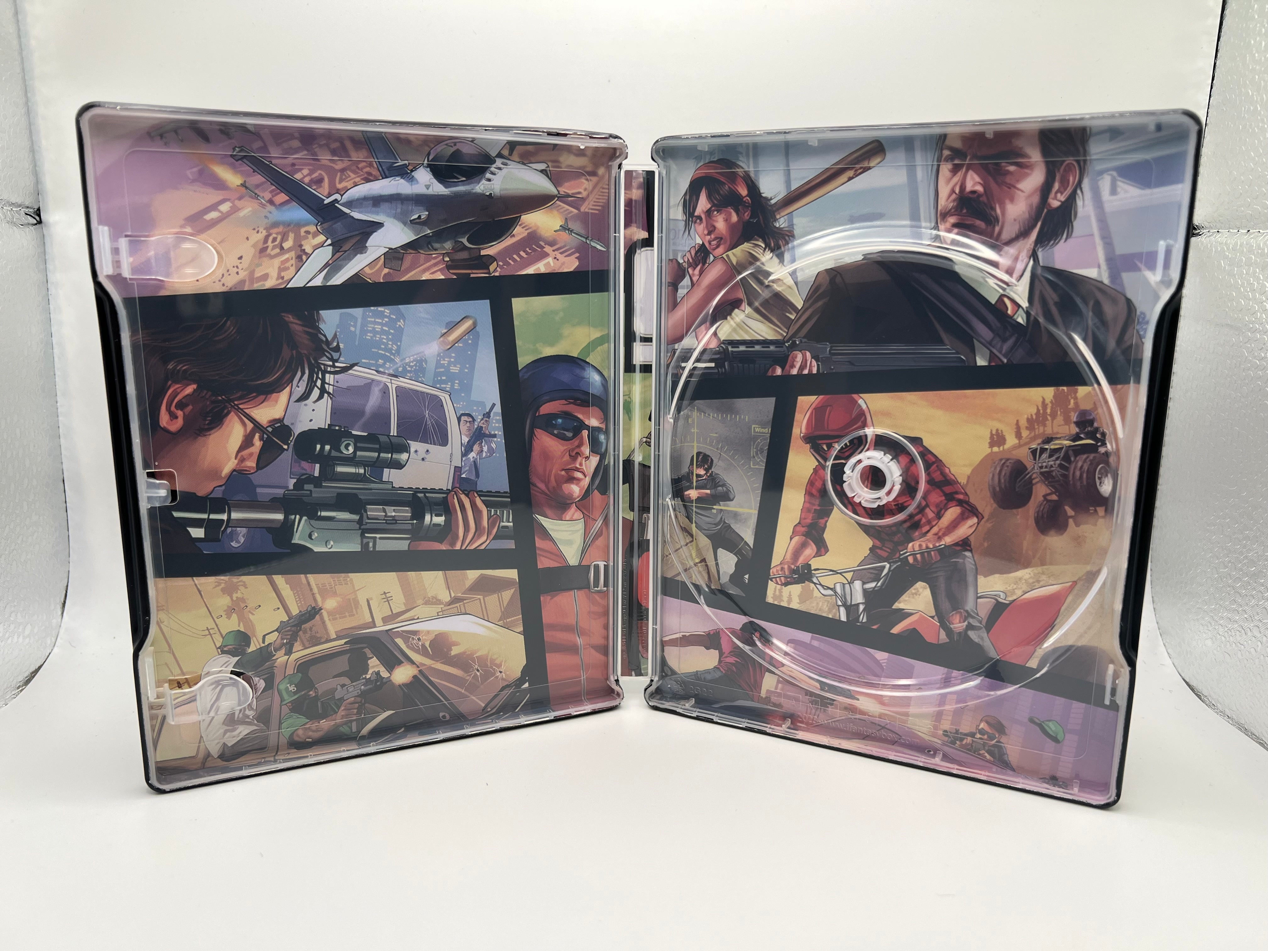 Grand Theft Auto V Custom made Steelbook Case only for (Sony PlayStation 5, Sony PlayStation 4, Xbox) New