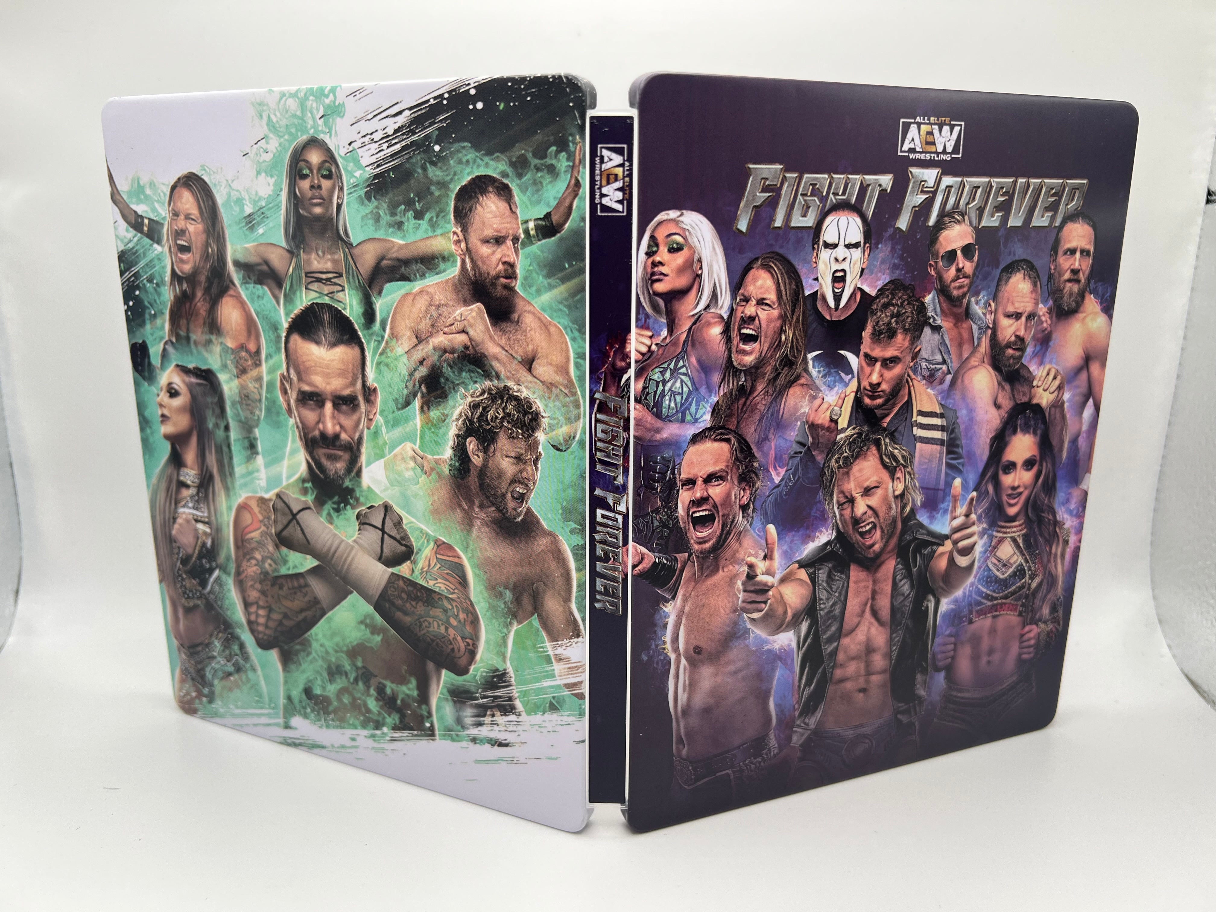 AEW Fight Forever Custom Made Steelbook Case For (Sony PlayStation 5, Sony PlayStation 4, Xbox) New