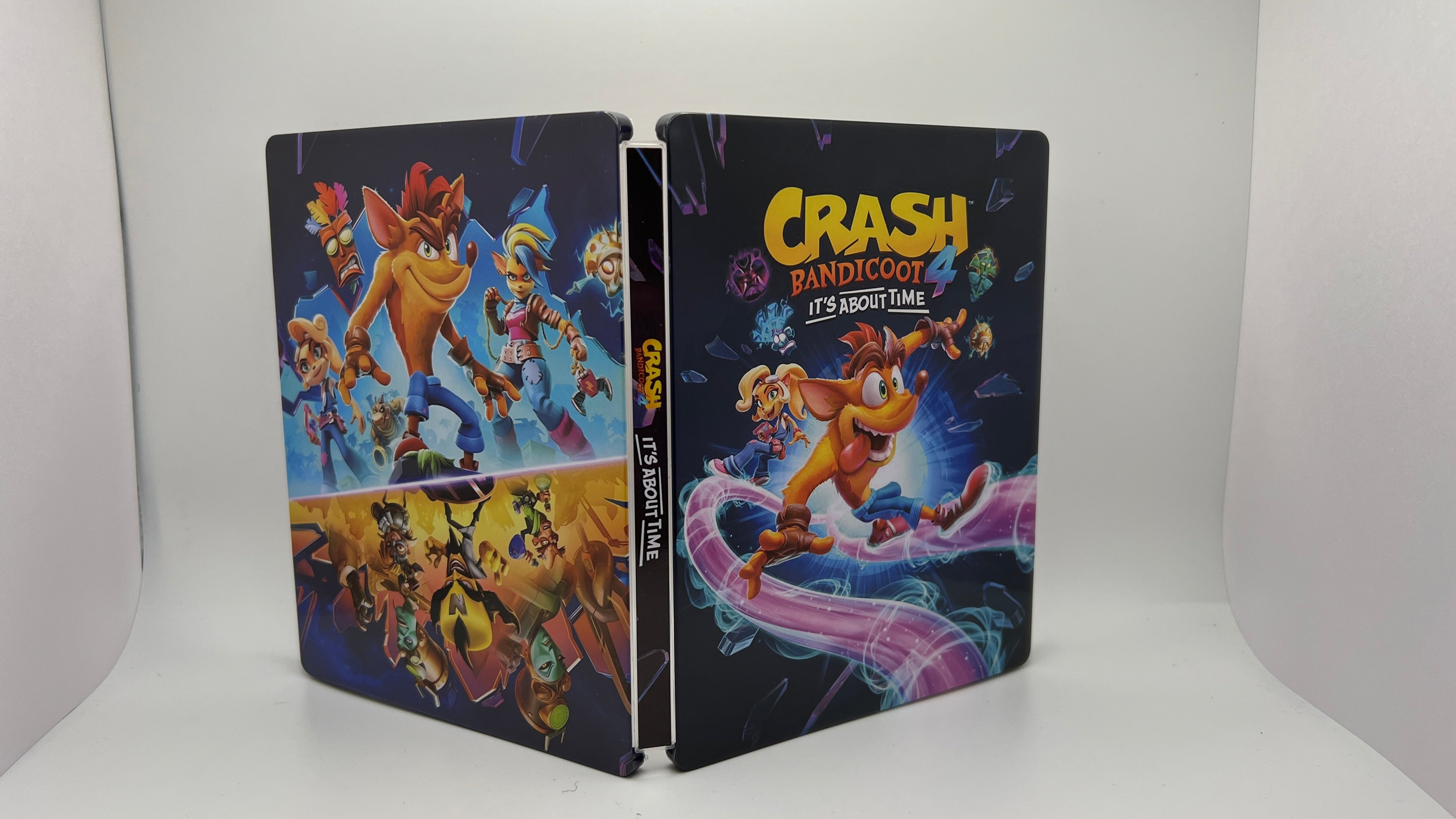 Crash Bandicoot 4 It's About Time Custom Made Steelbook Case For (Sony PlayStation 5, Sony PlayStation 4, Xbox) New