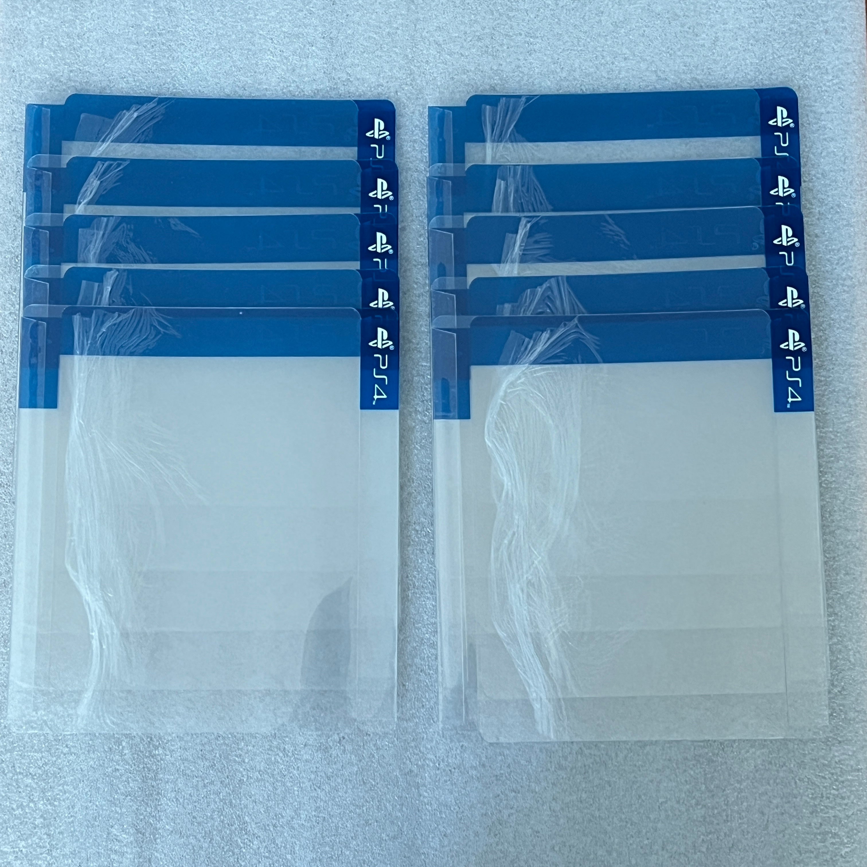 10x PS4 Protectors For G2 size Steelbook / Sony PlayStation 4 / Clear Plastic Cases / Covers / Sleeves