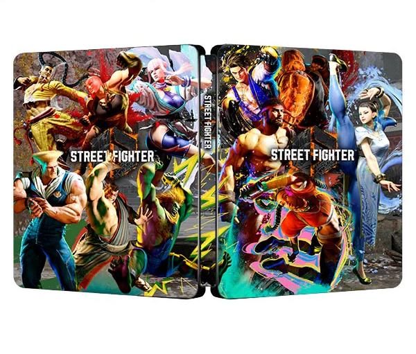 Street Fighter 6 Custom Made Steelbook Case For (Sony PlayStation 5, Sony PlayStation 4, Xbox) New