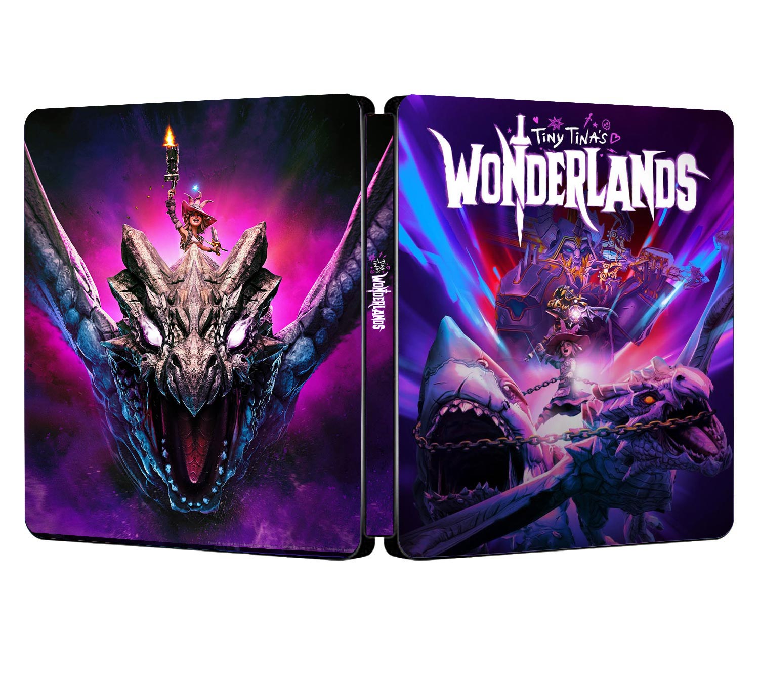 Tiny Tina's Wonder Lands Custom Made Steelbook Case For (Sony PlayStation 5, Sony PlayStation 4, Xbox) New