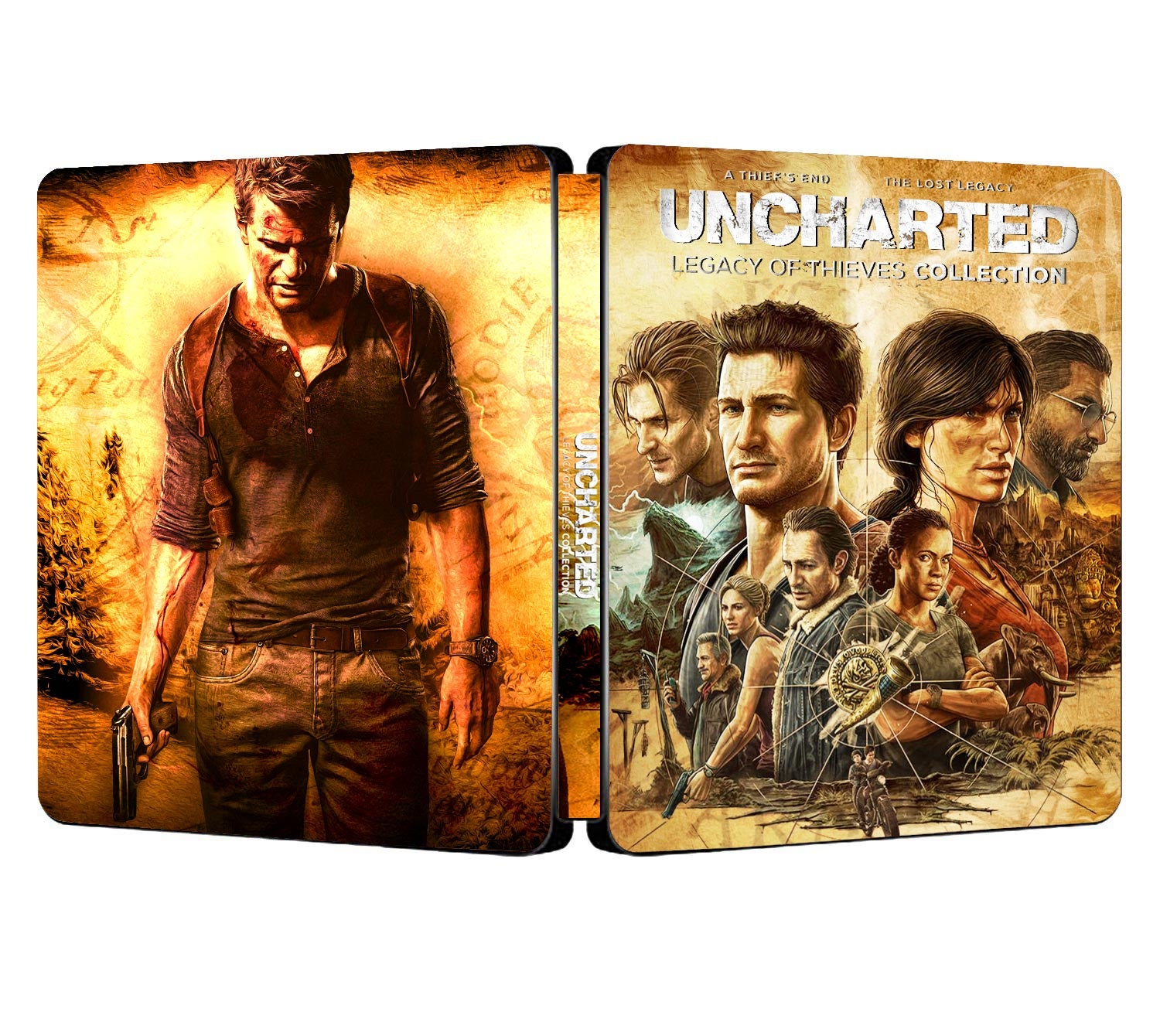 Uncharted Legacy of Thieves Custom Made Steelbook Case For (Sony PlayStation 5, Sony PlayStation 4, Xbox) New