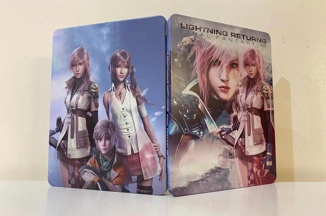 Final Fantasy XIII Lightning Returns Custom made Steelbook/MetalPak Case only for (Sony PlayStation 5, Sony PlayStation 4, Xbox) New