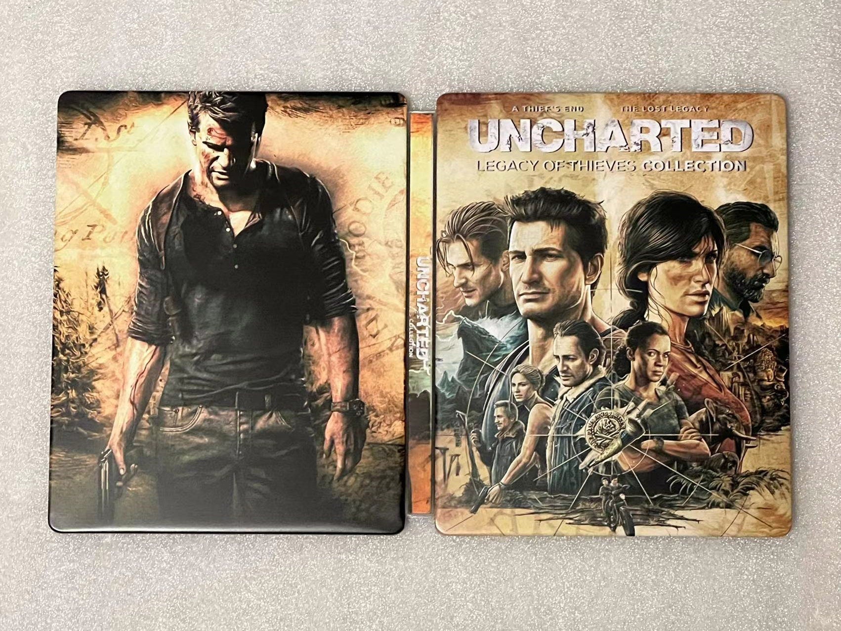 Uncharted Legacy of Thieves Custom Made Steelbook Case For (Sony PlayStation 5, Sony PlayStation 4, Xbox) New