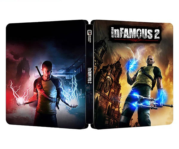 InFamous 2 Custom made Steelbook Case only for (Sony PlayStation 5, Sony PlayStation 4) New