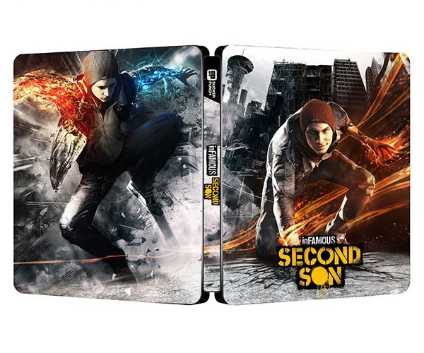 InFamous Second Son Custom made Steelbook Case only for (Sony PlayStation 5, Sony PlayStation 4) New